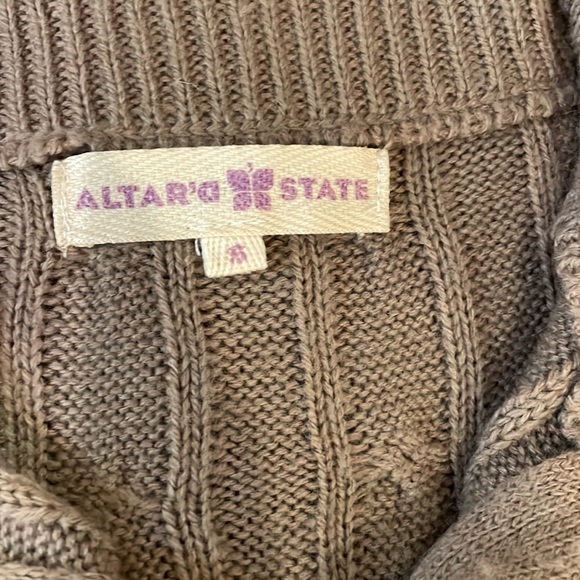 Altar’d State Long Brown Cardigan Duster Sweater - Picture 3 of 3